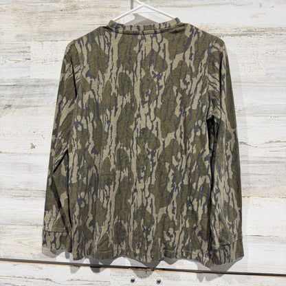 Magellan Hunt Gear Boys Youth L Green Mossy Oak Bottomland Camo Cotton Blend EUC4