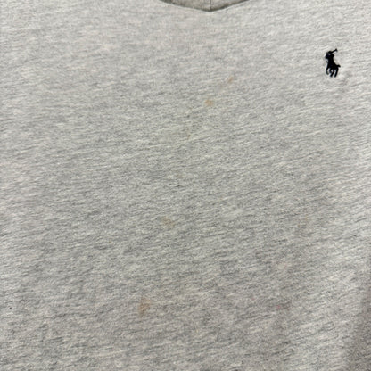 Polo Ralph Lauren T-Shirt Boys 4 Gray Long Sleeve V-Neck Pony Classic *Flawed*1