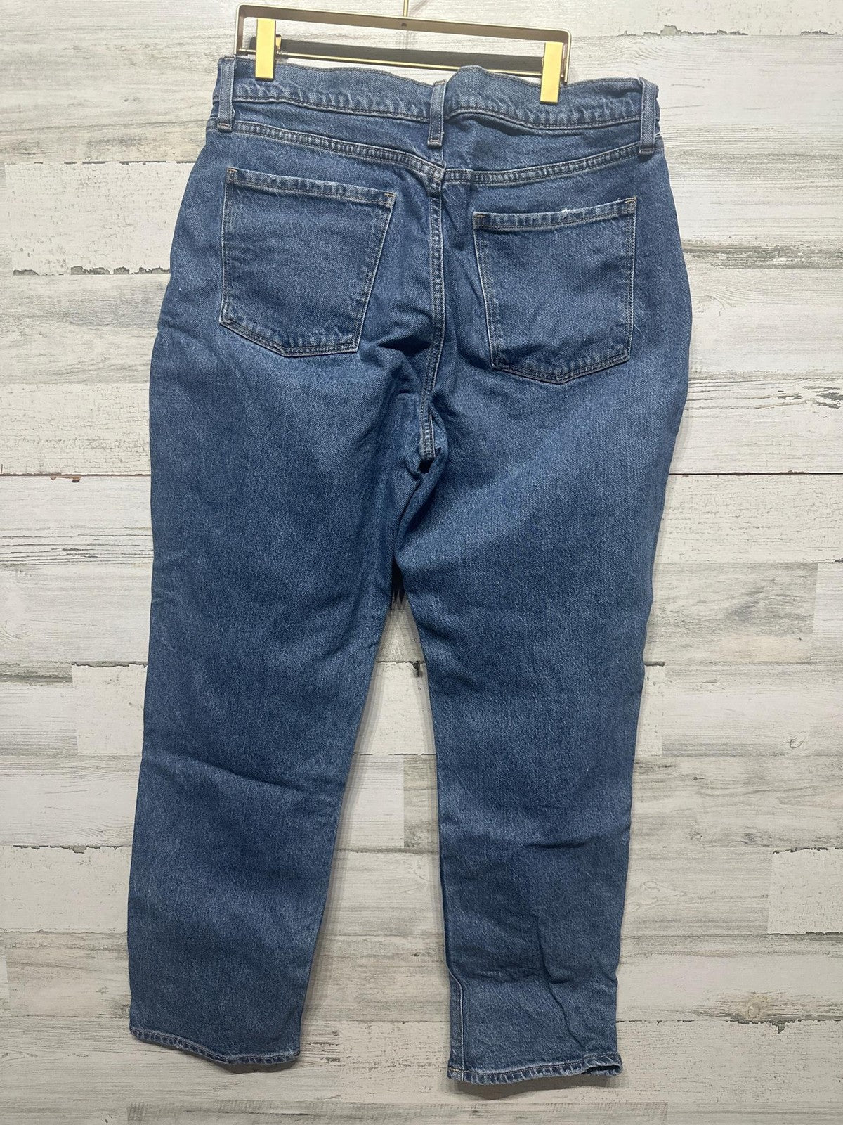 Old Navy Slouchy Straight Jeans Women 10 Blue High Rise Denim 90s Core EUC2