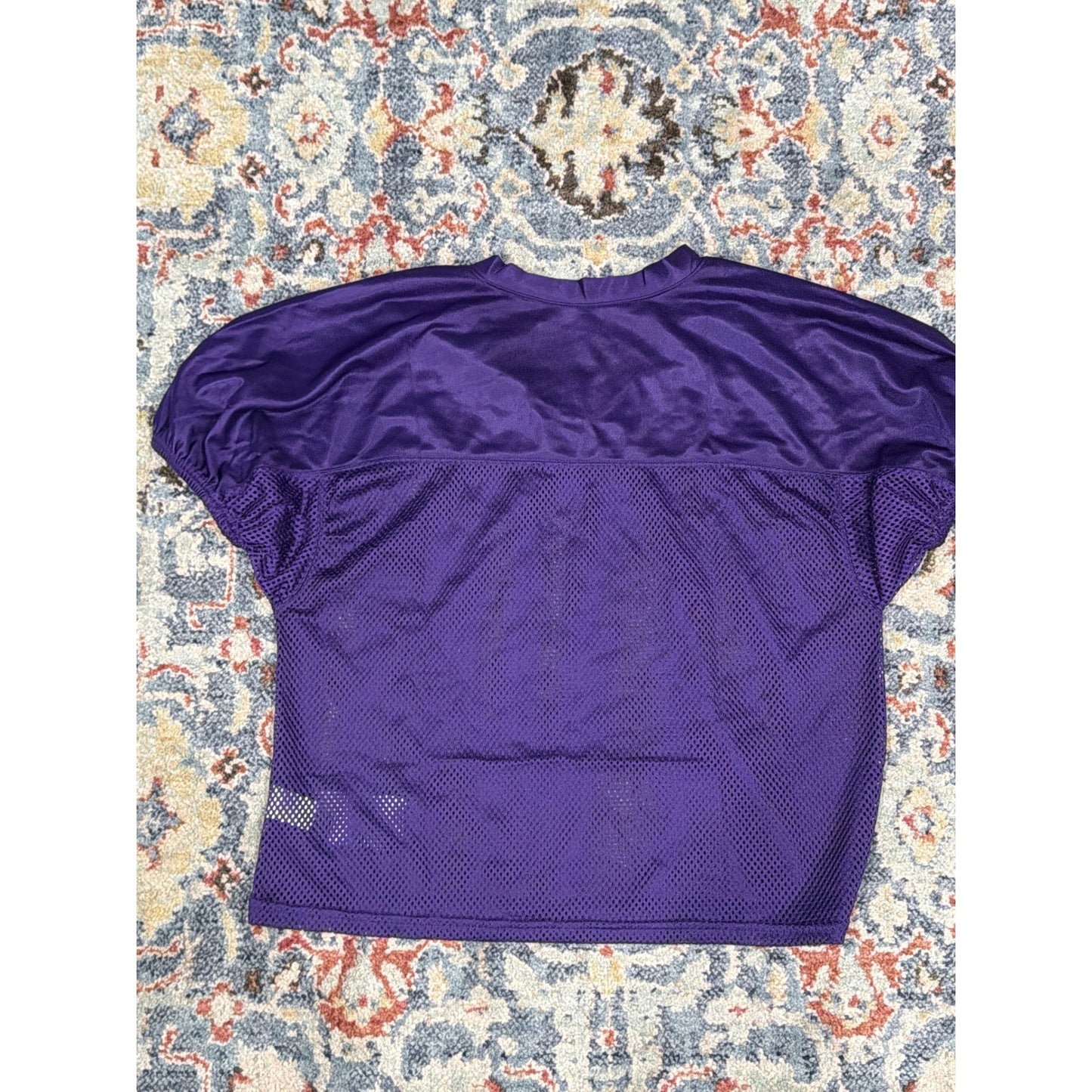 Alleson Athletic Football Jersey Boys L / XL Purple Mesh Practice Youth EUC2