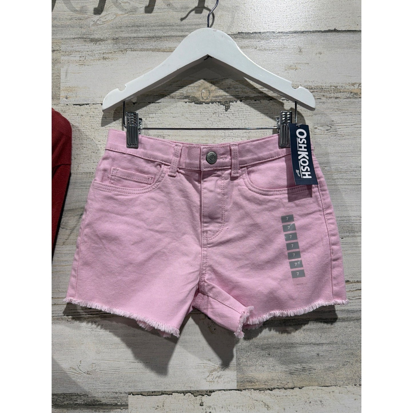 Society Stitch OshKosh Outfit Girls M 7 Red Pink Yosemite Shorts Set NWT2
