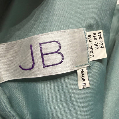 Jasmine Belsoie Maxi Dress Women 16 Blue Ruffle Chiffon Formal Bridesmaid EUC5