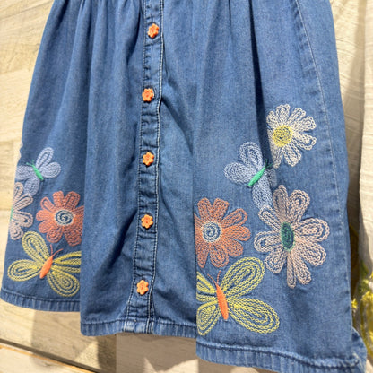 Etta Vee Gymboree Embroidered Dresses Girls 4T Blue White Cotton Summer Lot6
