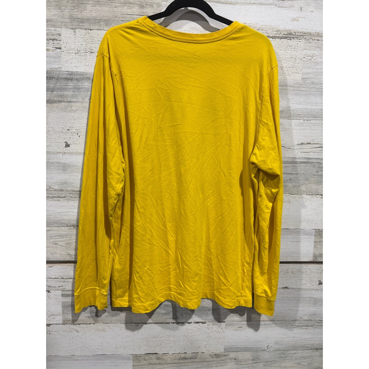 Nike Long Sleeve Shirt Men XL Yellow Dri-FIT Swoosh Logo Sportswear1