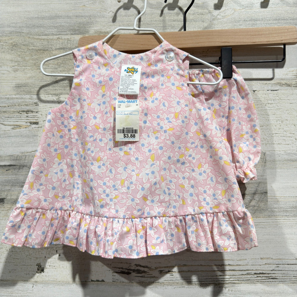 Cuties by Judy Floral Set Girls 0-6M Pink Vintage Ruffle Bloomers NWT0