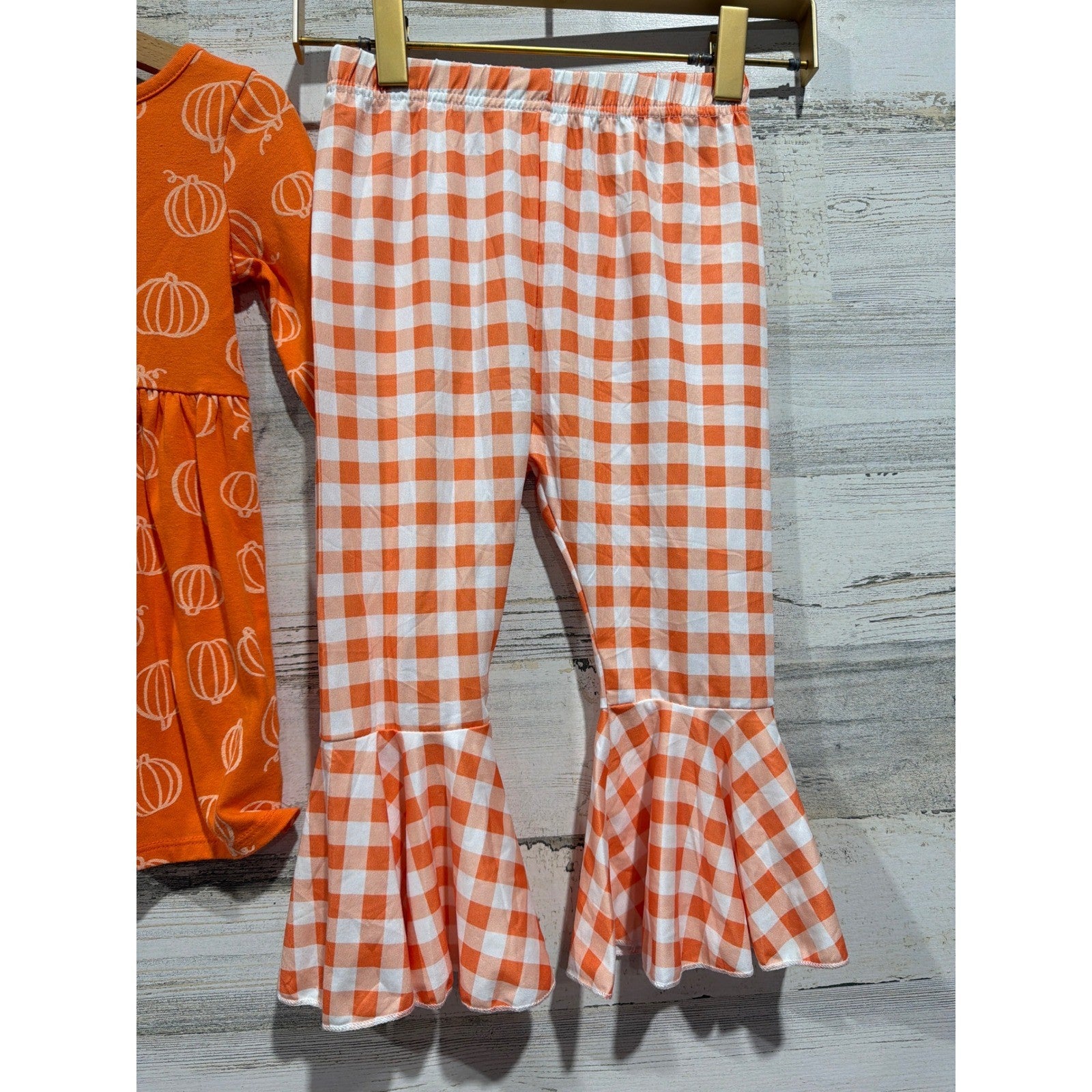 Cat & Jack Pumpkin Dress Boutique Tunic Pants Girls 2T Orange Fall Bundle EUC3