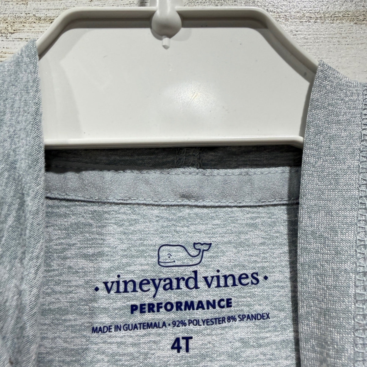 Vineyard Vines Performance Hoodie Boys 4T Gray Graphic Preppy EUC2