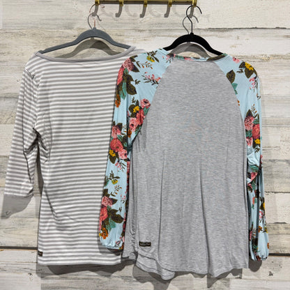 Matilda Jane Lot Women Small Lavender Floral Striped Cotton Blend Bundle EUC7