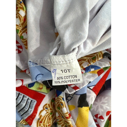 Little Bird Pajama Set Kids 9-10 Multicolor Elf Movie Graphic Print EUC6