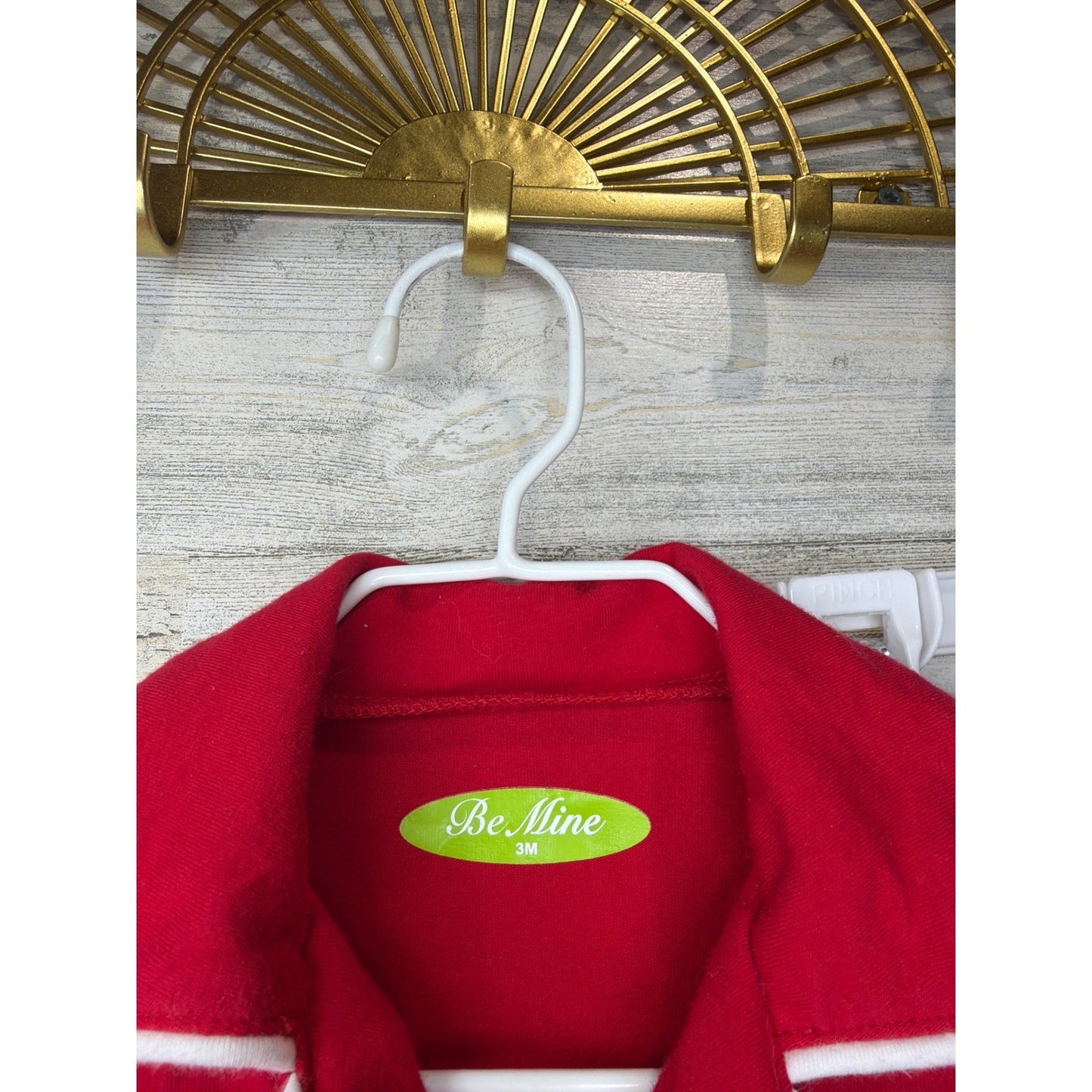 Be Mine Pajama Set Baby 3 Months Red Santa Claus Holiday Classic EUC2