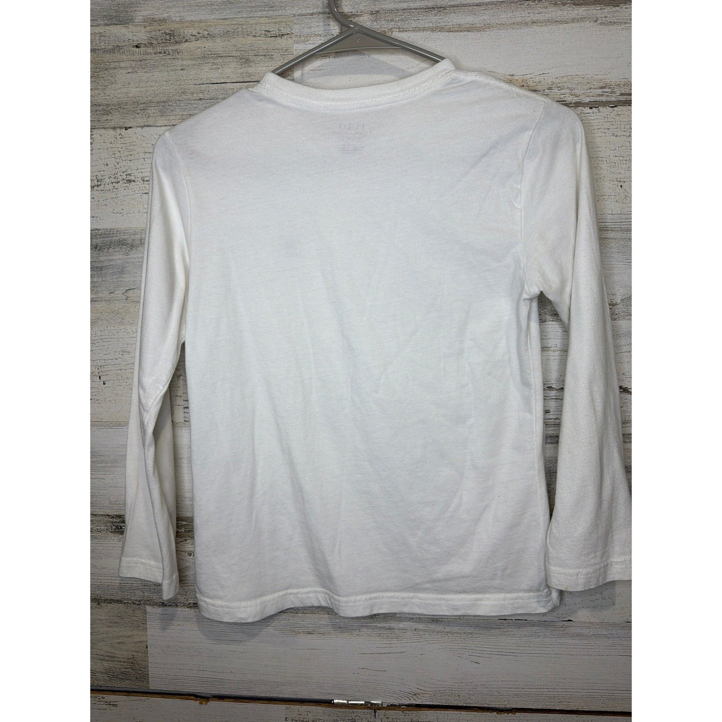 Polo Ralph Lauren Long Sleeve T-Shirt Boys Size 8 White Pony Logo Preppy3