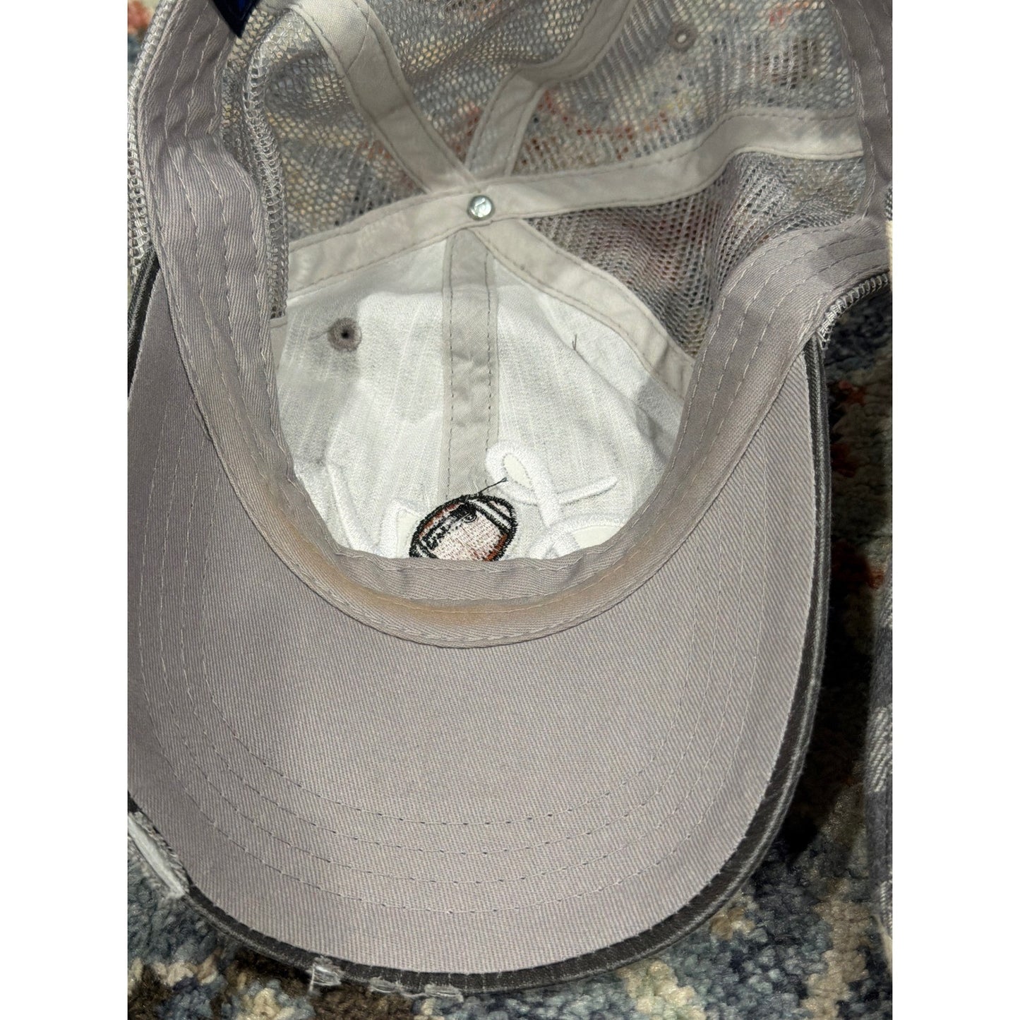 Baseball Caps Women One Size Adjustable Gray Football Plaid Sporty *Flawed4