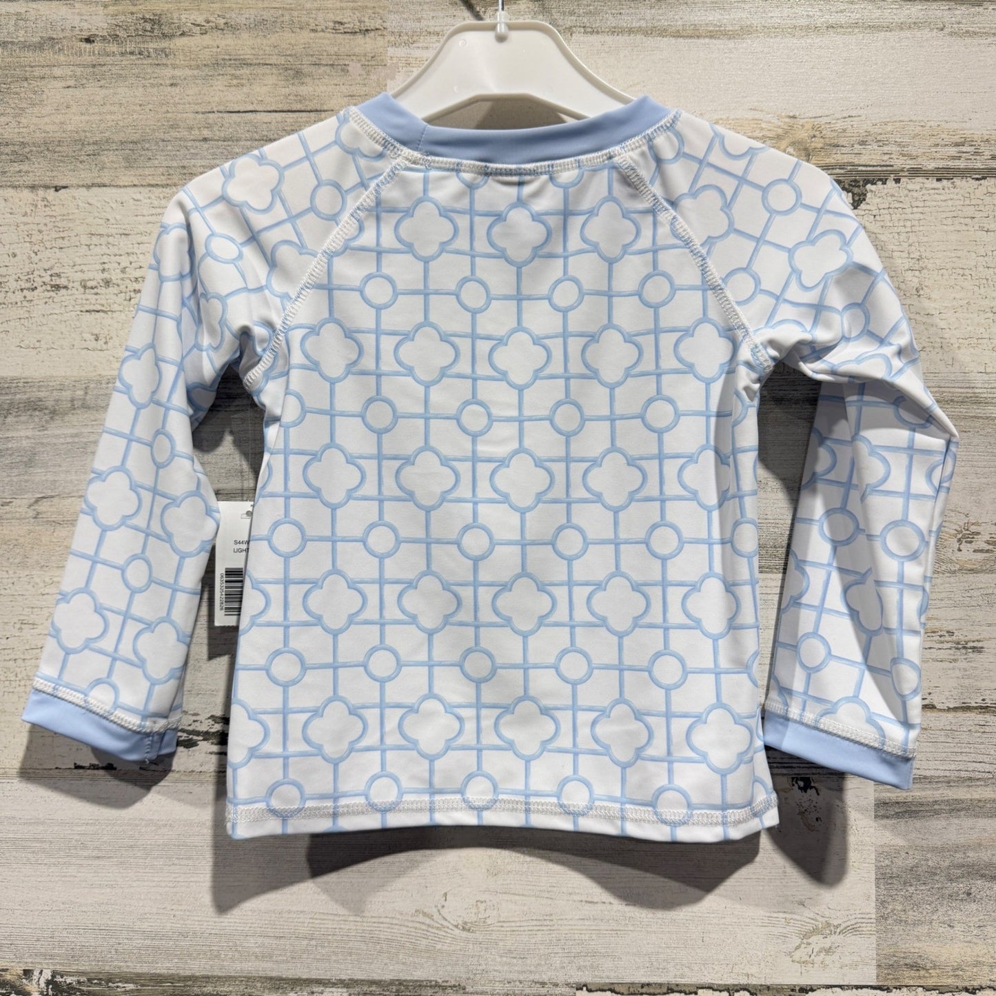 Edgehill Collection Rash Guard Boys 3T Blue Lattice Preppy NWT3