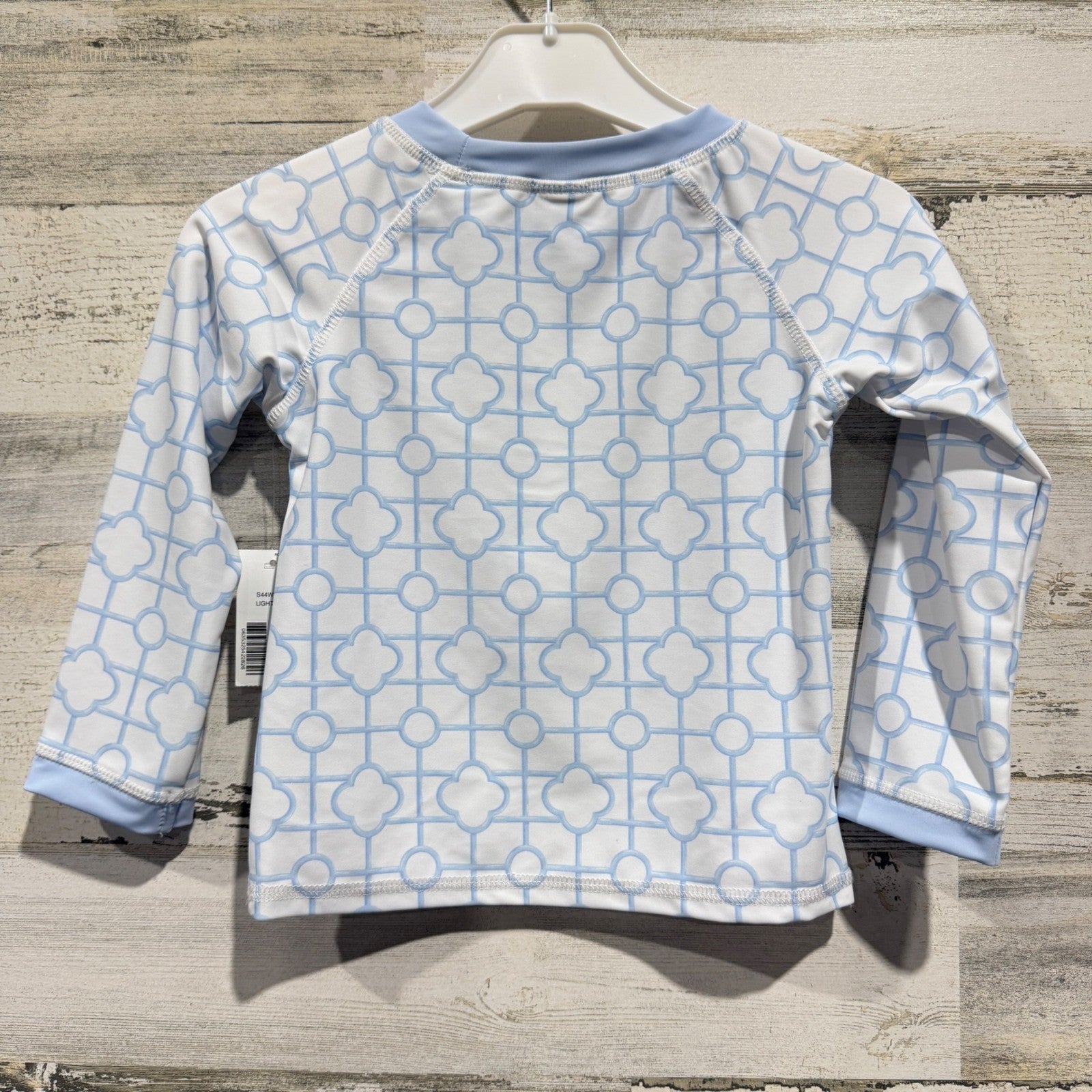 Edgehill Collection Rash Guard Boys 3T Blue Lattice Preppy NWT3