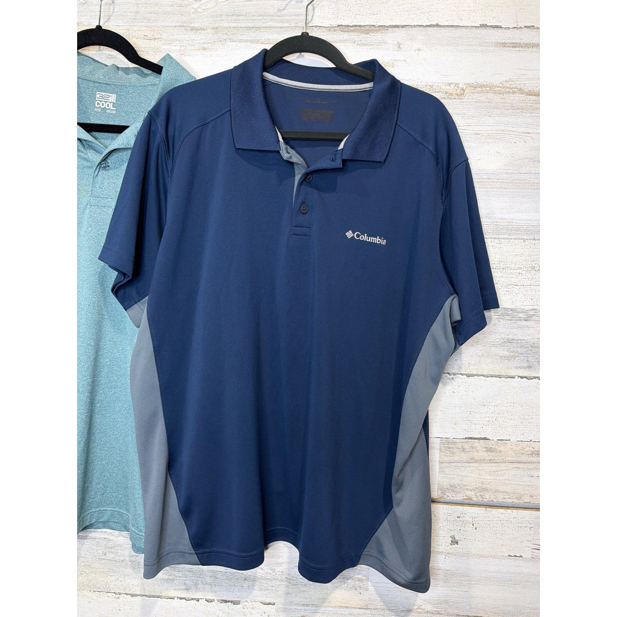 Columbia 32 Degrees Polo Shirt Bundle Mens XL Blue Green Performance Golf1