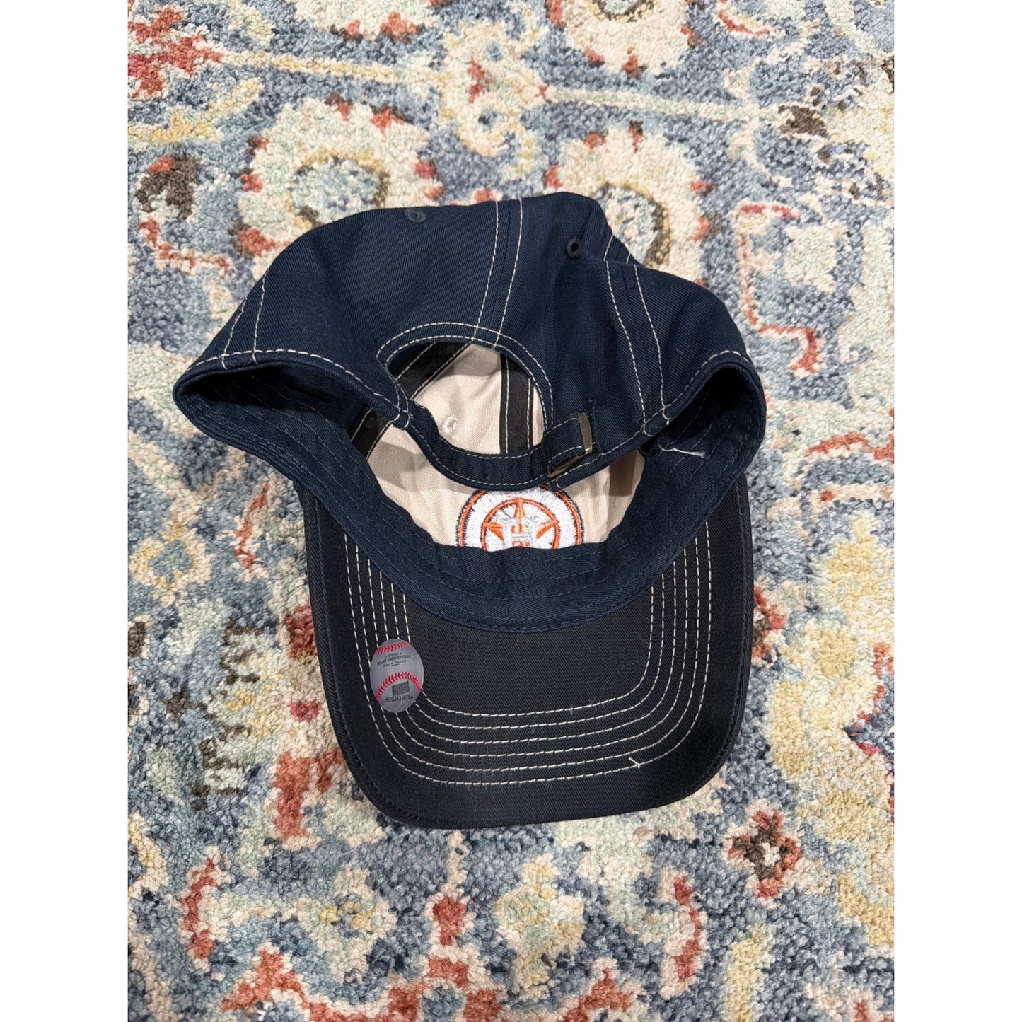 Genuine Merchandise Houston Astros Hat Mens OS Navy Tan Baseball Cap EUC2