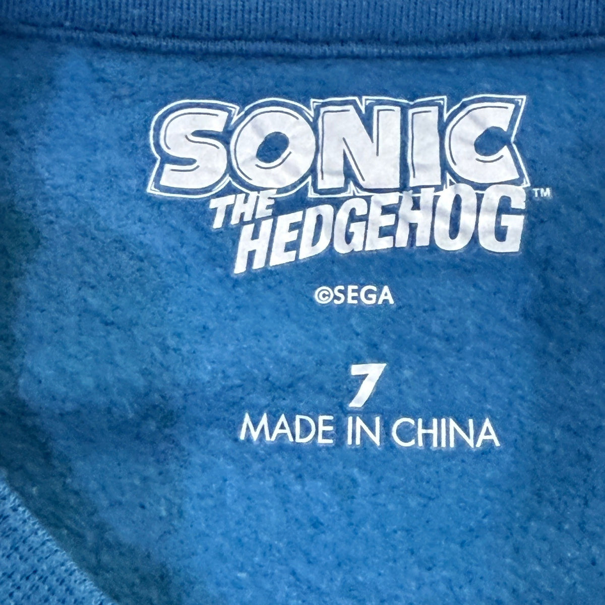 Sonic The Hedgehog Sweatshirt Boys 7 Blue Season to Shred Gamer EUC2
