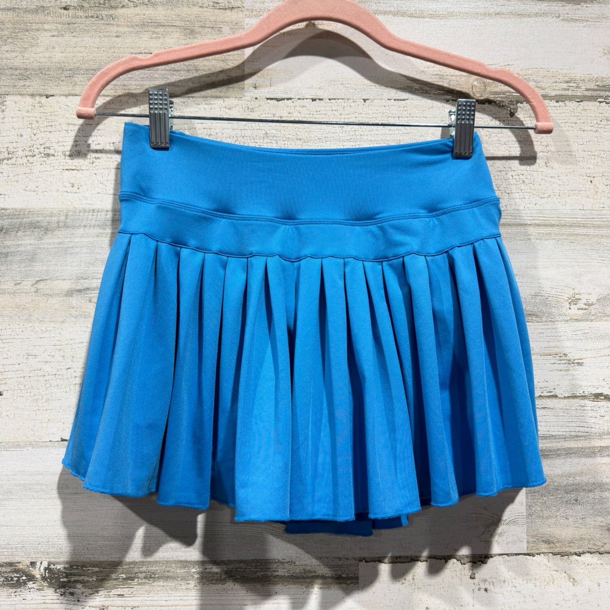 GB Girls Pleated Athletic Skort Girls M Blue Spandex Activewear Side Pocket0