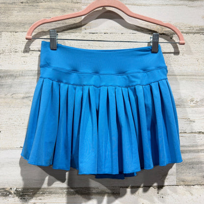 GB Girls Pleated Athletic Skort Girls M Blue Spandex Activewear Side Pocket0