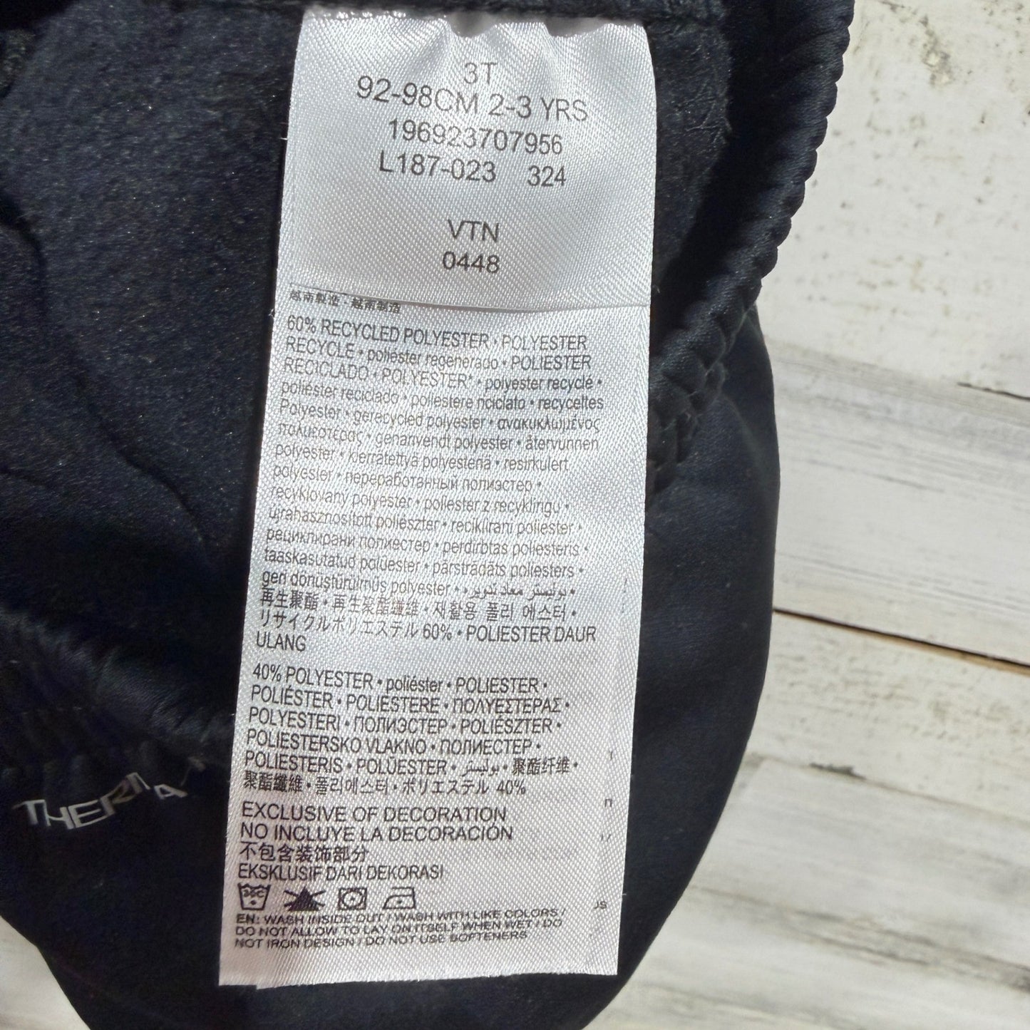 Nike Joggers Boys 3T Black Therma-FIT Graphic Swoosh Athletic EUC5