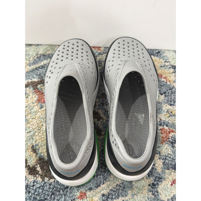 Native Jefferson Block Boys C13 Grey Black Slip On EVA Water Shoes EUC4