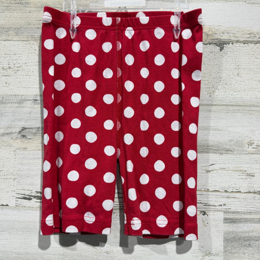 Hanna Andersson Disney Pajama Shorts Girls 12 Red Polka Dot Organic Cotton EUC0