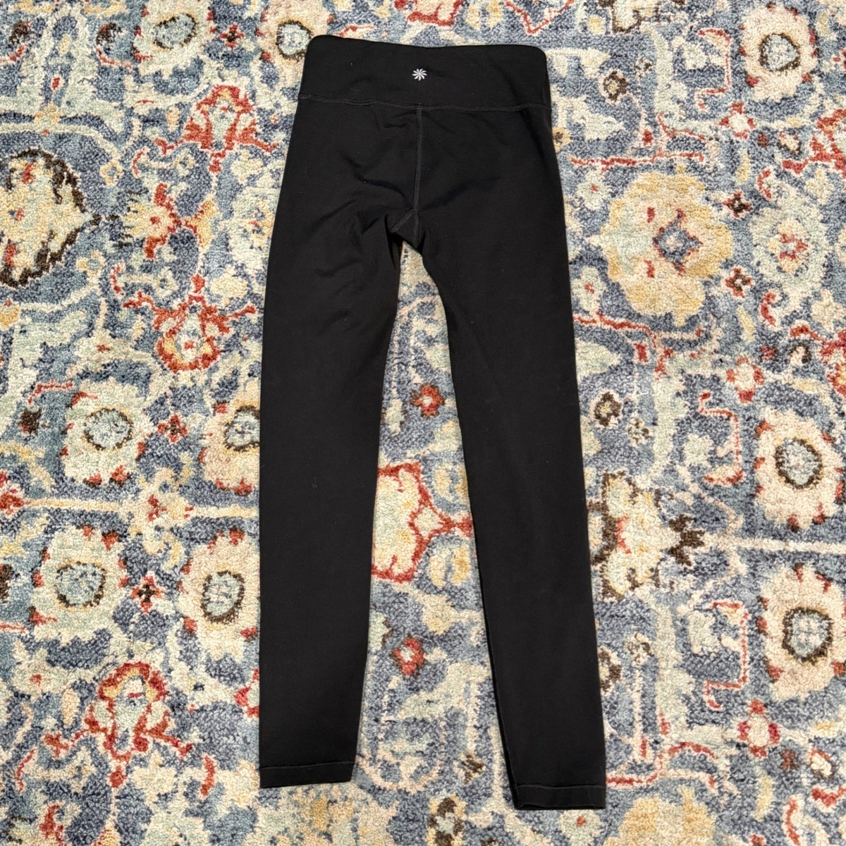 Athleta Girl Chit Chat Tight Legging Girls M 8-10 Black High Rise Active EUC4