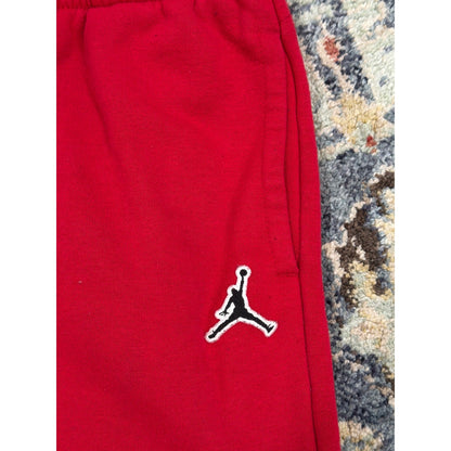 Jordan Sweatpants Boys Medium Red Jumpman Logo Fleece Joggers GUC1