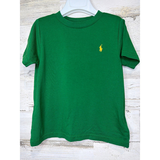 Polo Ralph Lauren T-shirt Boys 3T Green Pony Logo Preppy EUC0