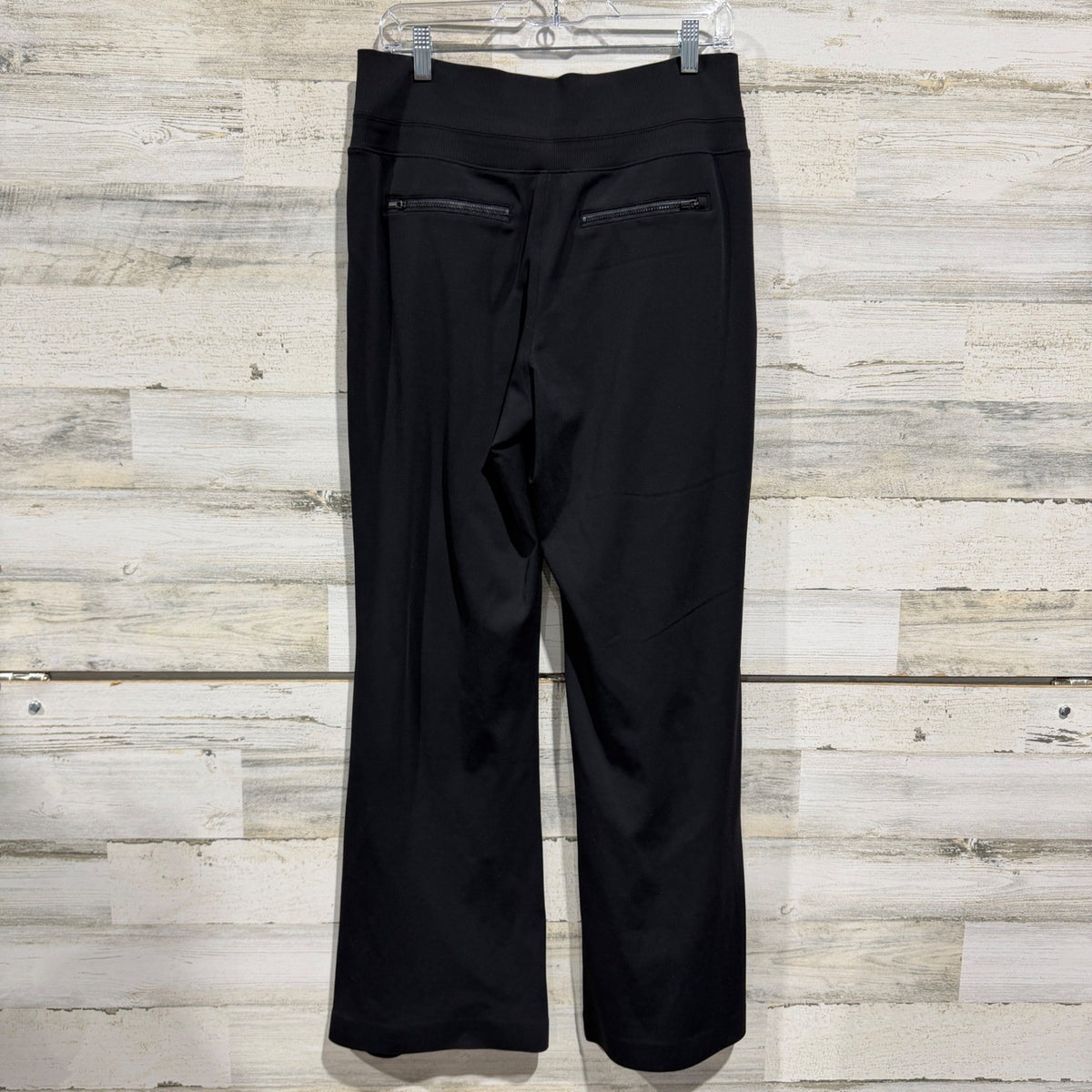 Athletica Venice Wide Leg Pants Women M Black Nylon Spandex Athleisure EUC2