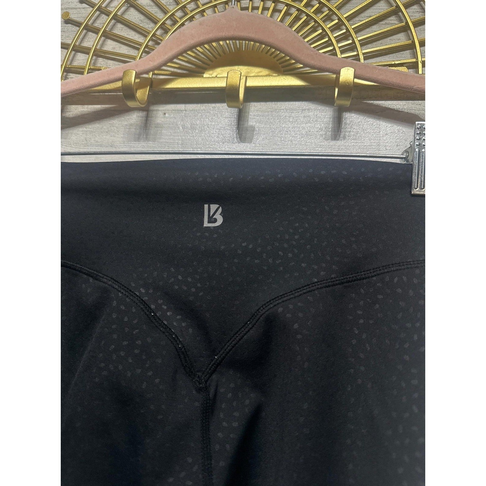 Buffbunny Collection Leggings Women Medium Black Dotted High Waist EUC3