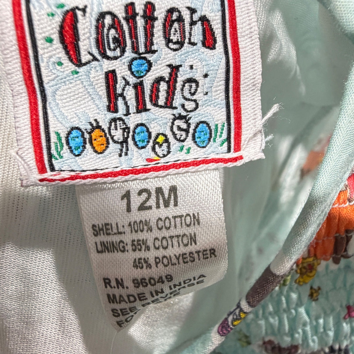 Cotton Kids Tunic Leggings Set Girls 12M Blue Woodland Fox Smocked NWT5