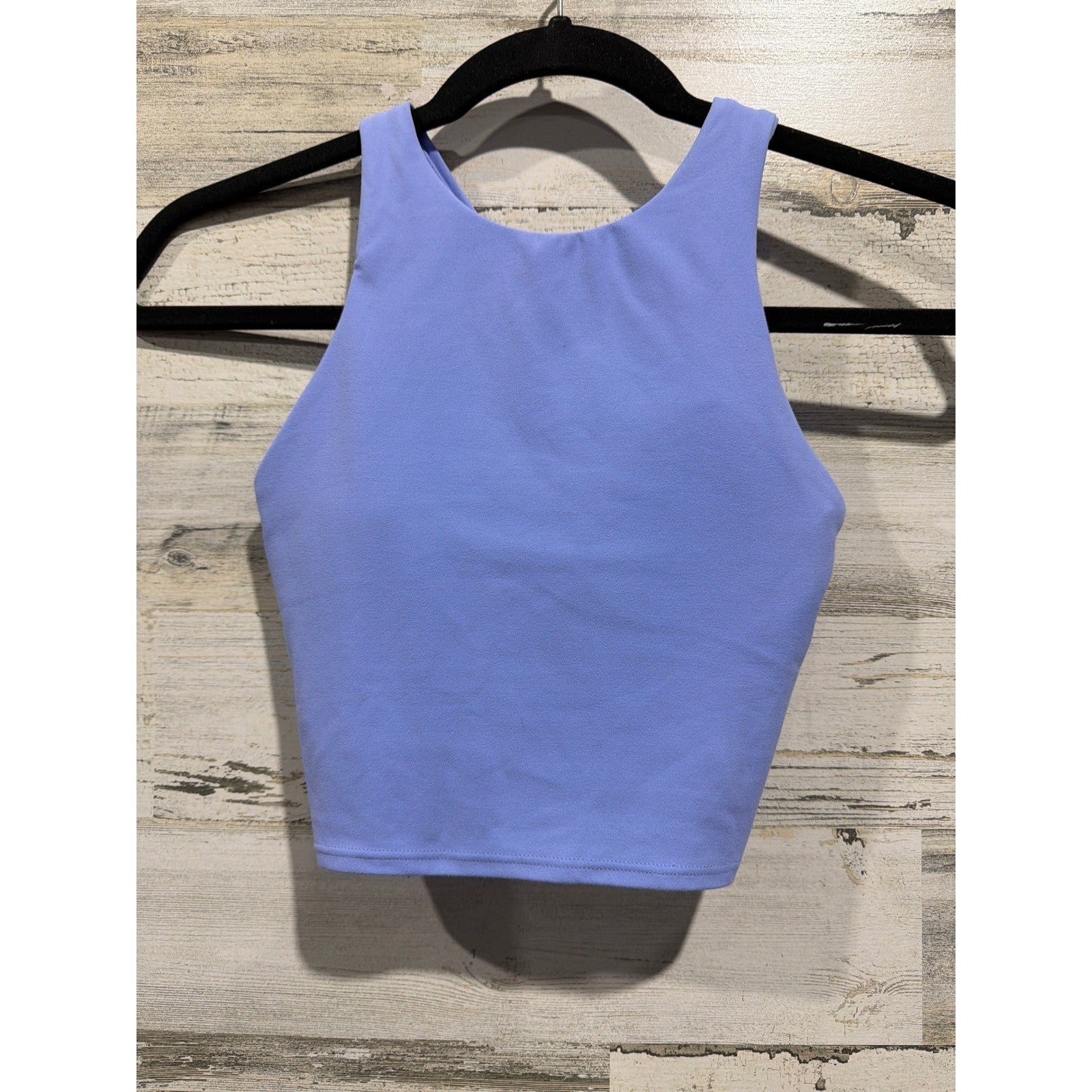 Athleta Conscious Crop Tank Women XXS Blue Powervita Yoga Sports Bra EUC0