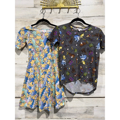 LuLaRoe Dress Tunic Girls 8 Disney Winnie The Pooh Alice Wonderland0
