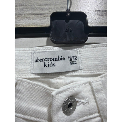 Abercrombie Kids Jeans Bundle Girls 11/12 Blue White Distressed Adjustable Waist2