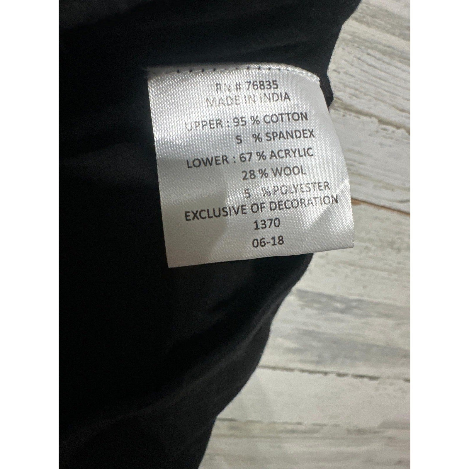 Mimi & Maggie Leggings Girls 6x Black Grey Leg Warmer Pom Pom NWT5