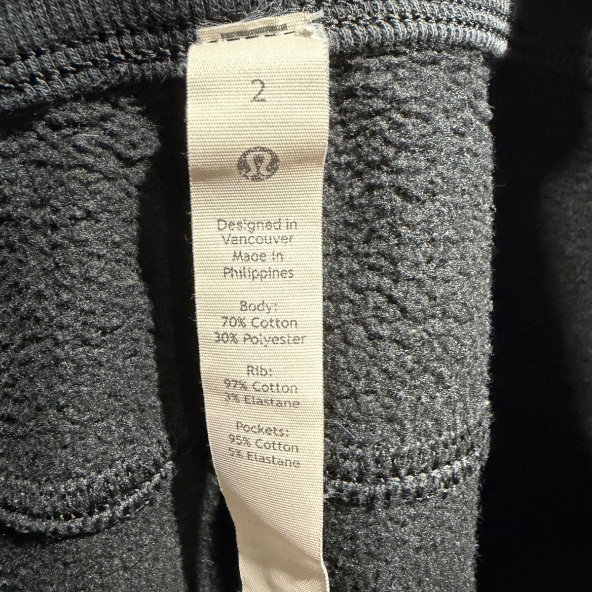 Lululemon Scuba High-Rise Jogger Women 2 Black Cotton Blend Fleece GUC*4
