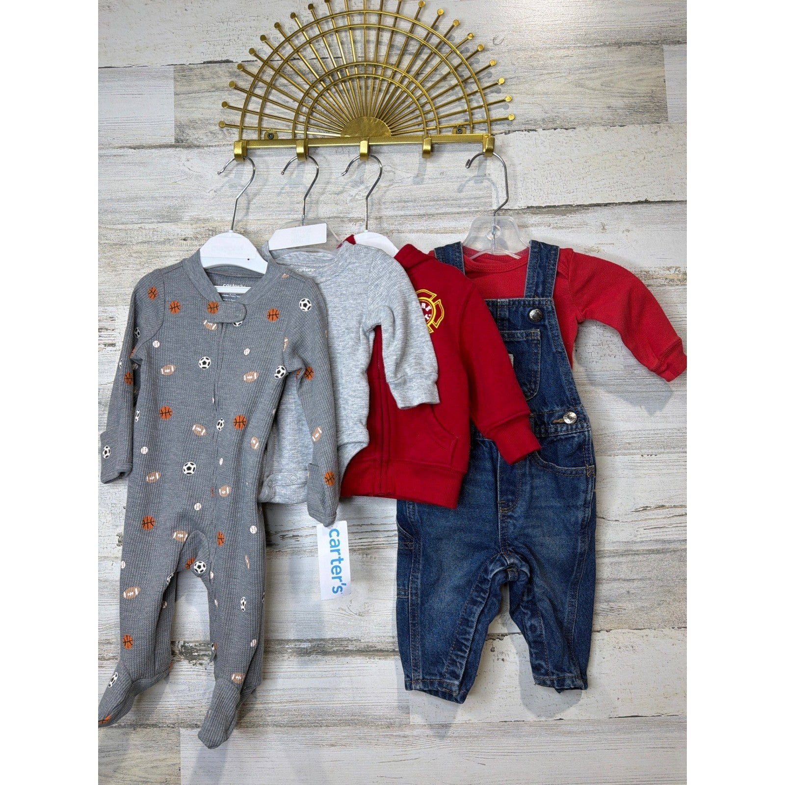 Old Navy Carter's Baby Boy 3M Workwear Sports Fireman Bundle0