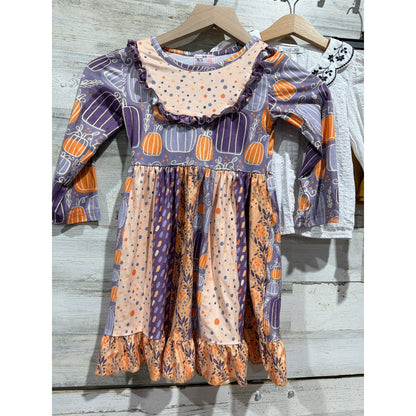 Pete & Lucy Rachel Zoe Girls 4T Pumpkin Dress Shirt Skirt Fall Bundle EUC1