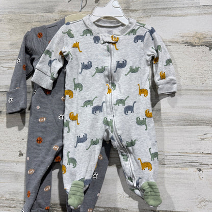 Carters Sleepers Jacket Bundle Boys 3M Gray Dinosaur Sports Quilted4