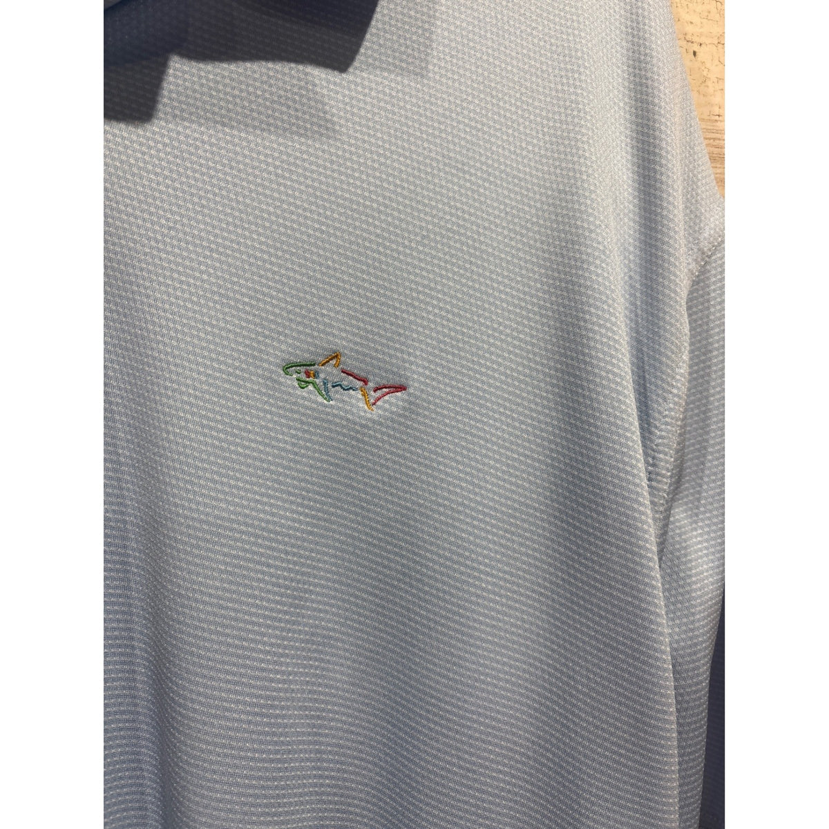 Greg Norman Polo Shirt Mens XXL Light Blue Performance Golfcore Preppy1