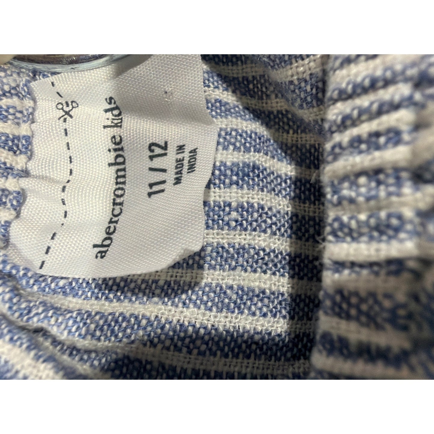 Abercrombie Zara Shirt Bundle Girls 10-12 Blue Striped Smocked Coastal EUC3