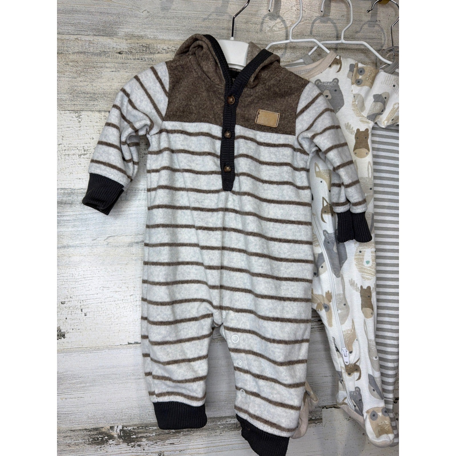 Cloud Island Carters Cat & Jack Baby Boy 0-3M Brown Blue Bundle Woodland2