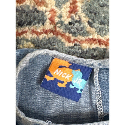 Y2K Nick Jr Dora the Explorer Denim Dress Girls 5T Blue Embroidered Y2K 2004 EUC4