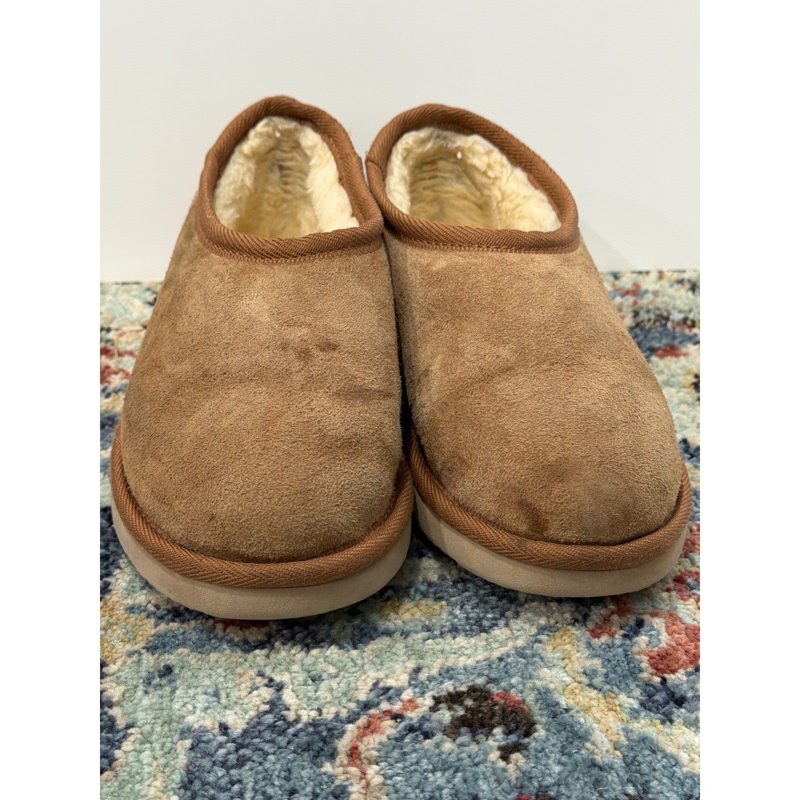 Australian Made Slippers Kids Size 4 Youth Brown Shearling Suede Cozy7