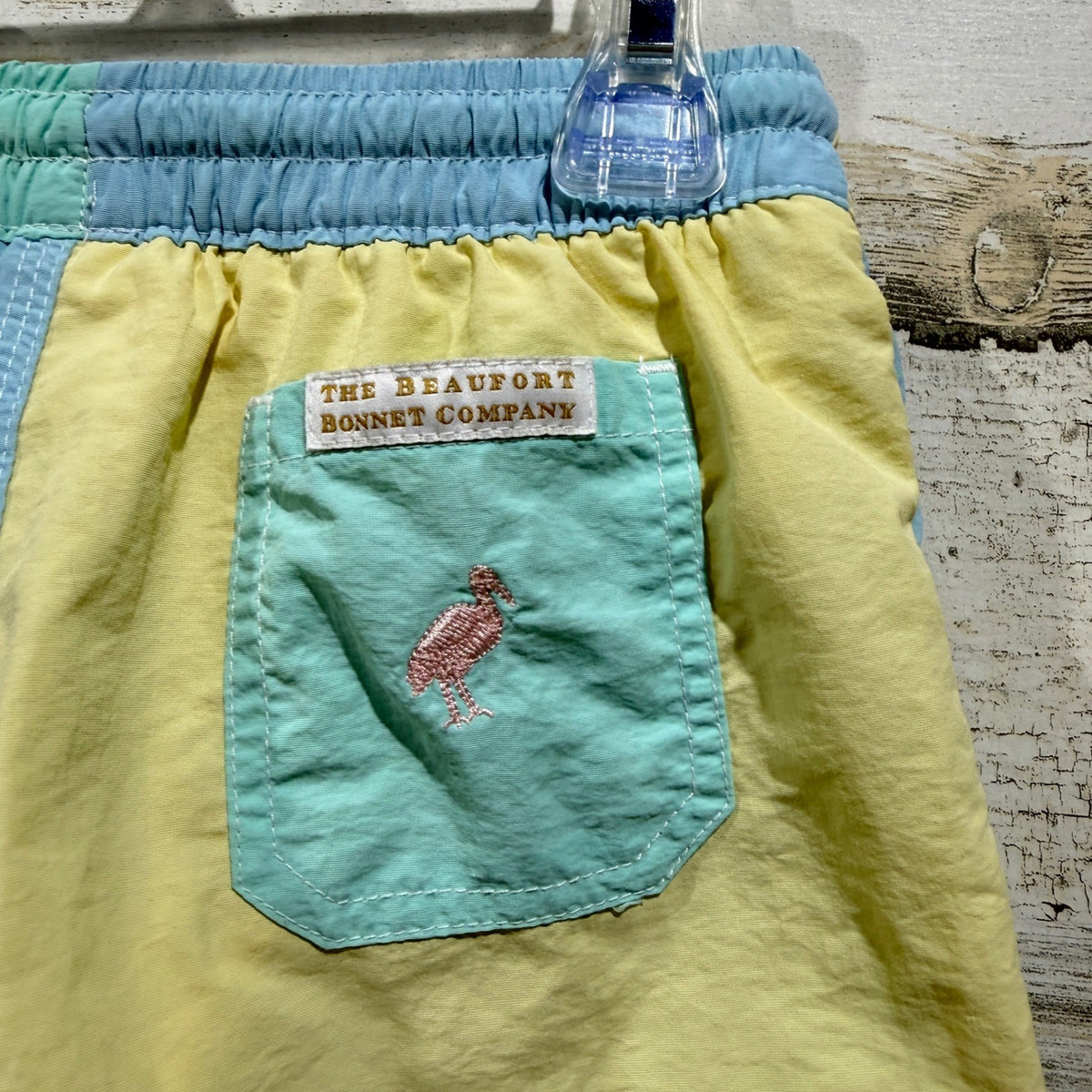 The Beaufort Bonnet Company Swim Trunks Boys 3T Colorblock Preppy EUC1