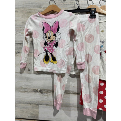 Disney Dress Pajama Bundle Girls 5T Minnie Mouse Polka Dot GUC2