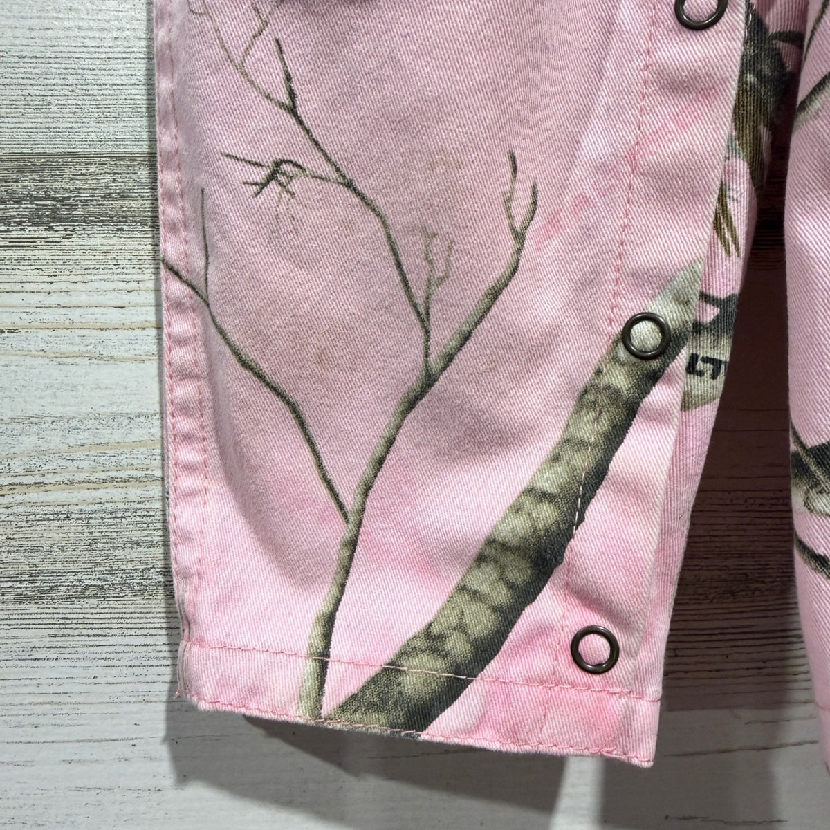Bass Pro Shops Overalls Girls 12M Pink Realtree Camo Outdoors *Flawed2