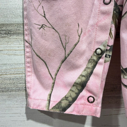 Bass Pro Shops Overalls Girls 12M Pink Realtree Camo Outdoors *Flawed2