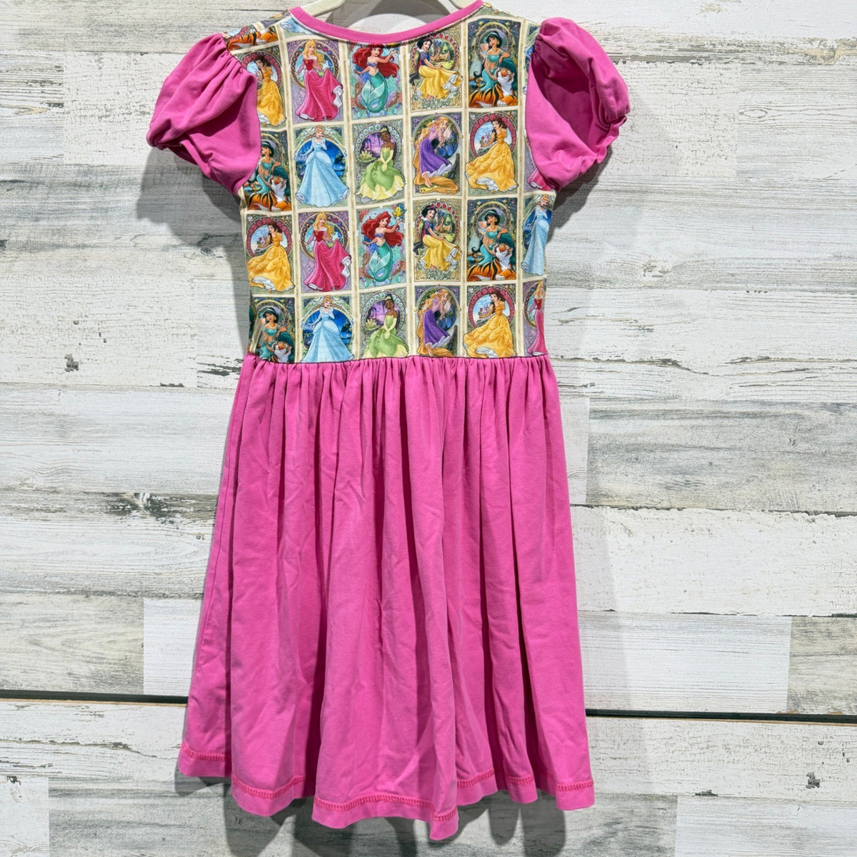 KPea Disney Princess Portrait Dress Girls 12 Pink Short Sleeve Boutique EUC4